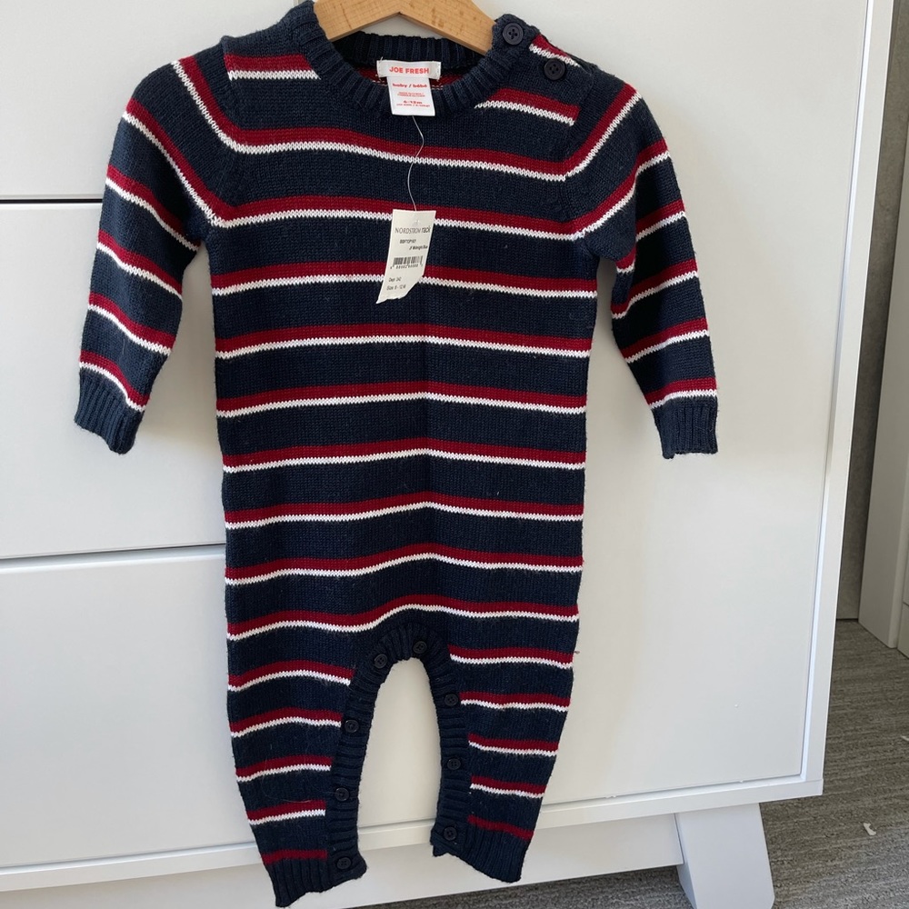 NEW// Joe Fresh Midnight Blue Romper 6-12months